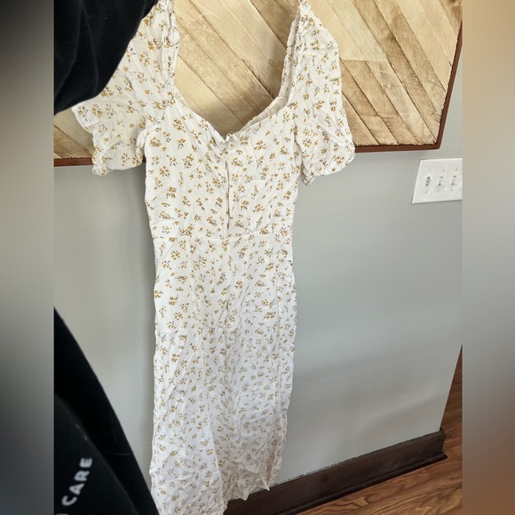 Bardot Ditsy Floral Midi Dress Bloomingdale’s Peasant Dress Size 10 Large - Picture 11 of 11